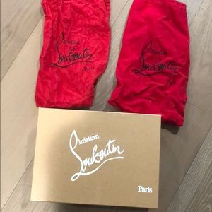 Christian Louboutin shoe box with shoe bags